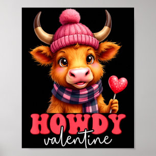 Poster Vache drôle de la Saint-Valentin 2026 pour hommes 