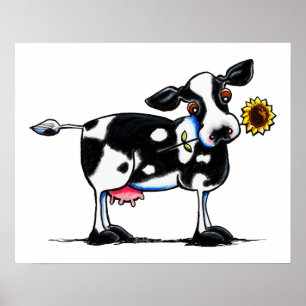 Poster Vache ensoleillée