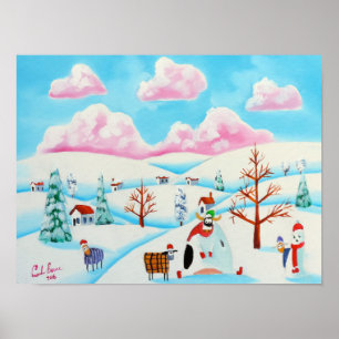 Poster Vache et mouton mignons