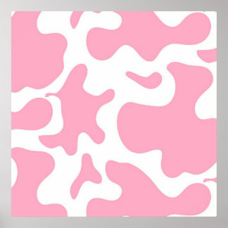 Poster Vache fraise | toile de vache amusante