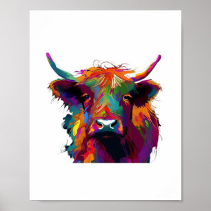 Poster Vache friésienne Holstein - Vache mignonne - Cadea
