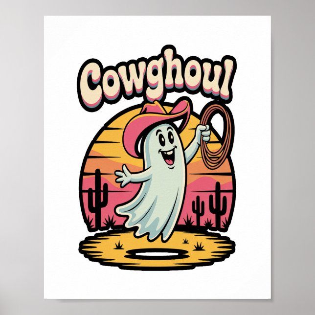 Poster Vache Ghoul Halloween Éffrayant (Devant)