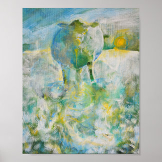 Poster Vache maman dans le pays Bleu Archival