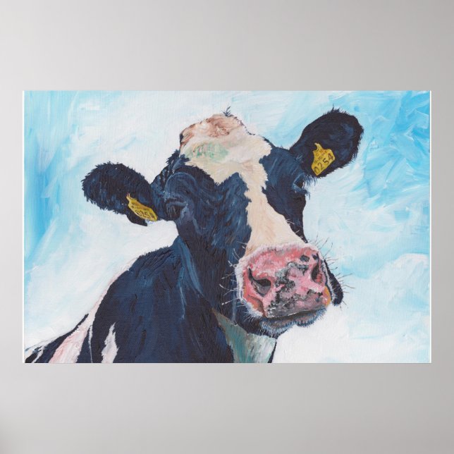 Poster Vache no 01. 0254 Vache friésienne irlandaise (Devant)