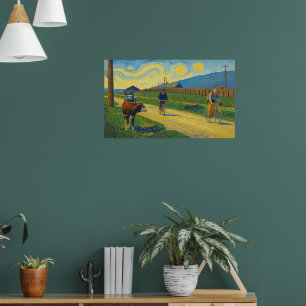 Poster Vache regardant Jules Buysse Tour de France 1926