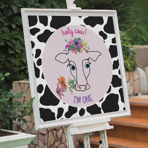 Poster Vache sacrée, j'ai un an 