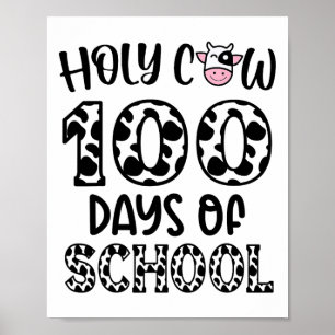Poster Vache Sainte 100 Jours D'Enseignants Étudiants Enf