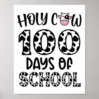 Poster Vache Sainte 100 Jours D'Enseignants Étudiants Enf
