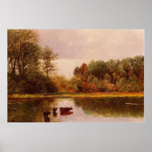 Poster Vaches dans un paysage d'arrosage par Albert B.