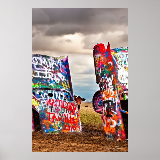 Poster Vaches en pente (Devant)