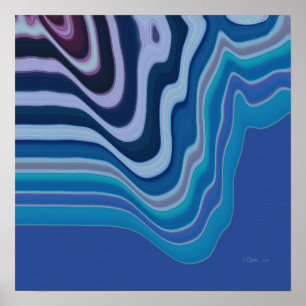 Poster Vague bleue