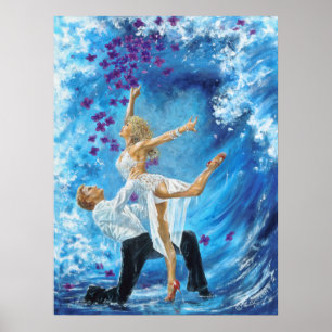 Poster Vague bleue