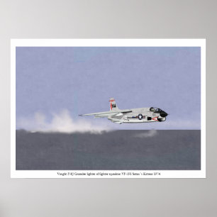 Poster Vague de buste dans un Croiseur de F-8J 1974