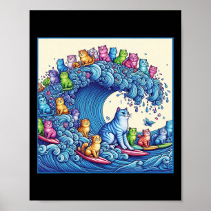 Poster Vague De Chats Pour Kamala Funny Chat Lady 1