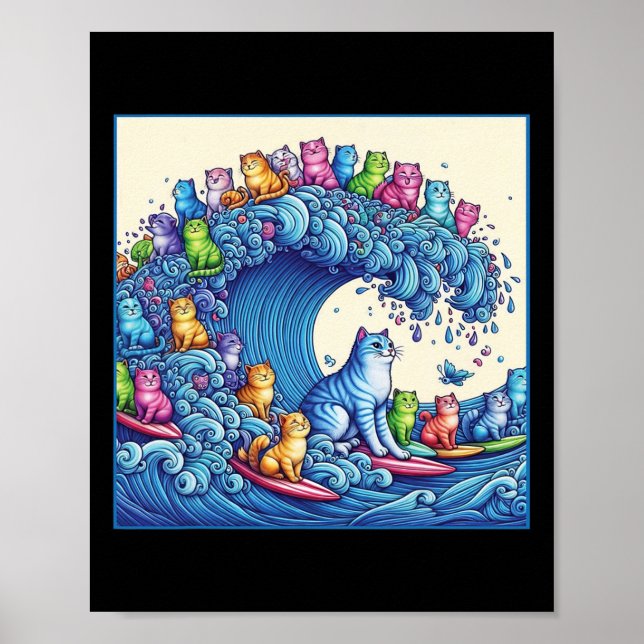 Poster Vague De Chats Pour Kamala Funny Chat Lady 1 (Devant)