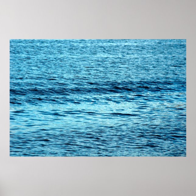 Poster Vague d'eau bleue abstraite fond abstrait, aqua, (Devant)