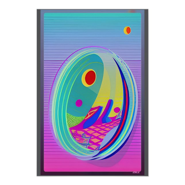 Poster Vague d'oeufs - Ken Gage Abstrait (Devant)