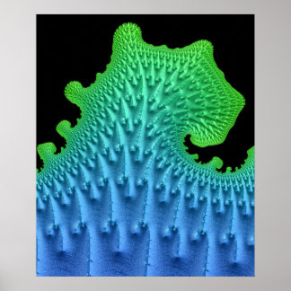Poster Vague Fractale Nautique Artsy Beach House Wall