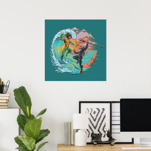 Poster Vague marémotrice Aquaman & Black Manta