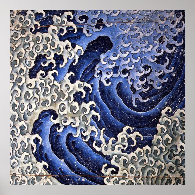 Poster Vague Masculine, Hokusai (Devant)