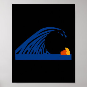Poster Vague Mignonne De Vague Bleue Kamala Pour Kamala F