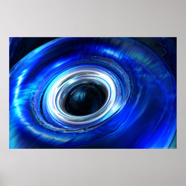Poster Vague Photon Bleu (Devant)