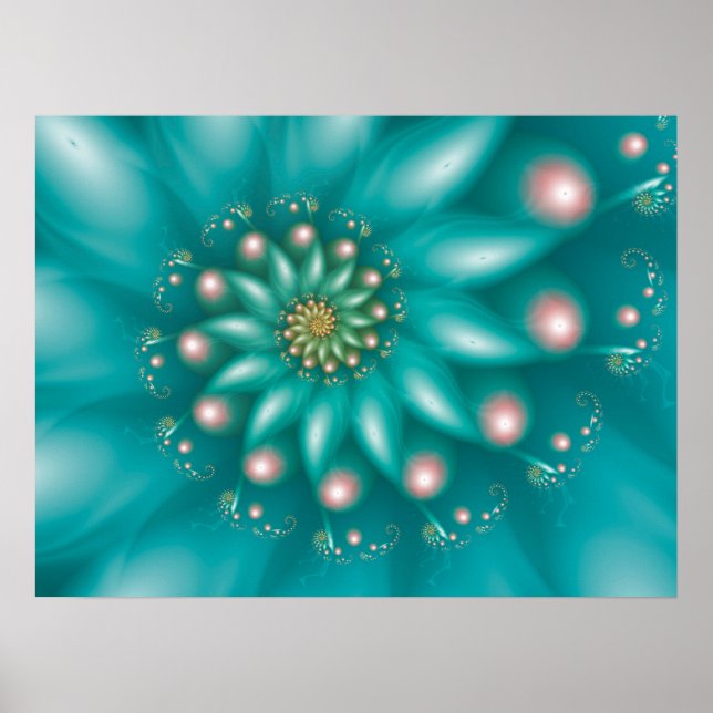 Poster Vague Turquoise (Devant)