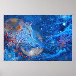 POSTER VAGUES ALPHA GRAY WOLF