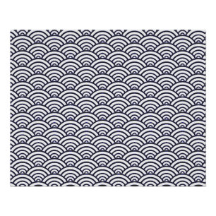Poster Vagues bleues japonaises Seigaiha Mer