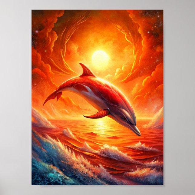 Poster "Vagues Crimson" (Devant)