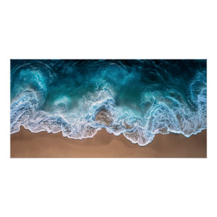 Poster Vagues de rivage de plage