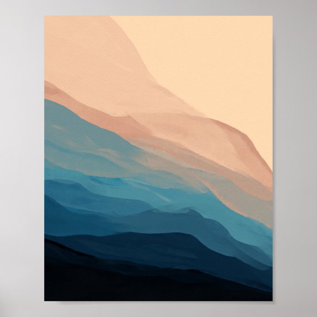 Poster Vagues En Texture - Strands Beach Paysage (Devant)