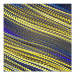 Poster Vagues fracturées du paysage marin Abstrait 06