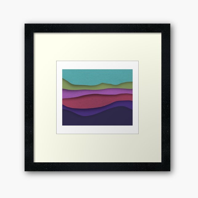 Poster Vagues modernes Abstraites de couleur (Créateur téléchargé)