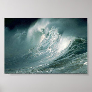 Poster Vagues orageuses