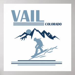 Poster Vail Colorado snowboard