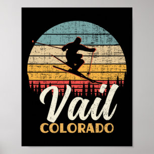 Poster Vail Ski Colorado Ski de montagne Vintage