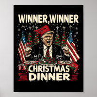 Vainqueur du dîner de Noël Remerciement Trump Sant