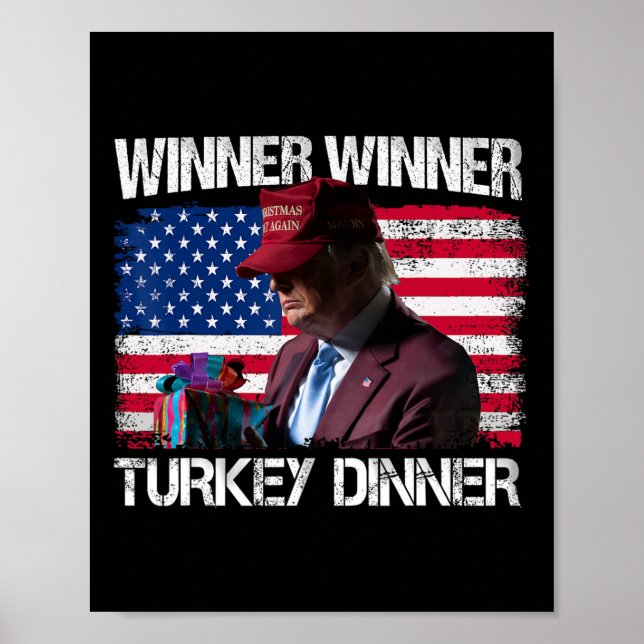 Poster Vainqueur Turquie Dîner Humour Drôle Trump que Tru (Devant)
