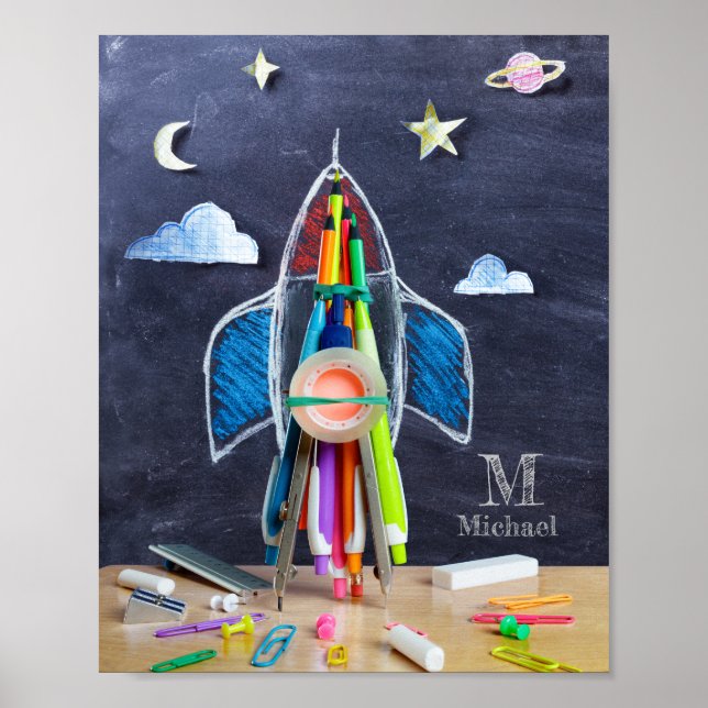 Poster Vaisseau spatial à thème spatial ~ Enfants de mono (Devant)