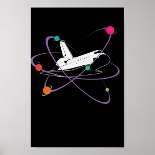 Poster Vaisseau spatial dans l'espace