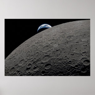 Poster Vaisseau spatial Orion Earthset Mission Artemis Lu