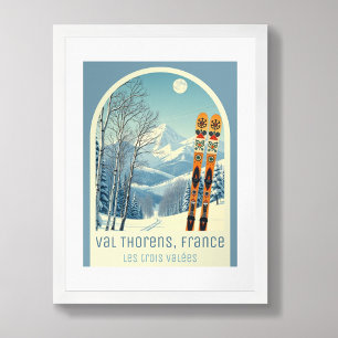 Poster Val Thorens France Les trois Vallées