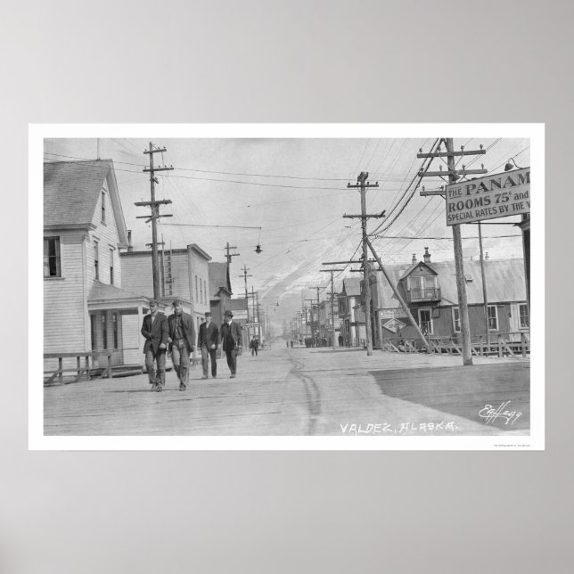 Poster Valdez, rue Alaska 1912 (Devant)