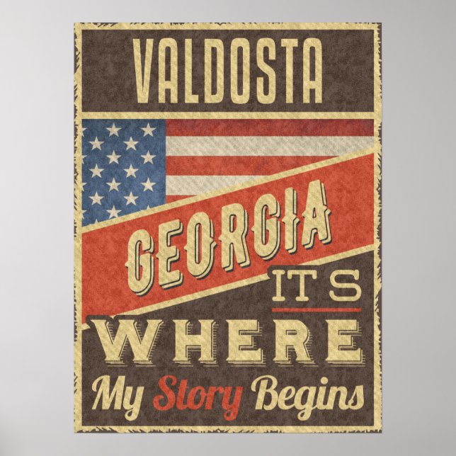 Poster Valdosta Géorgie (Devant)