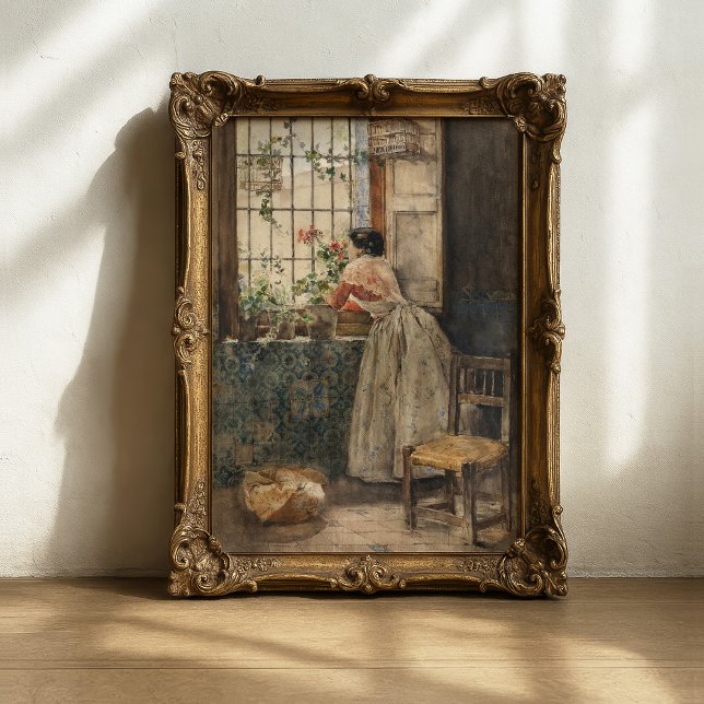 Poster Valenciana a la Reja | Joaquín Sorolla (Créateur téléchargé)