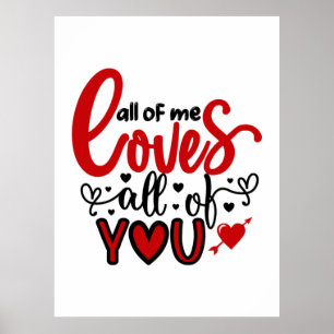 Poster Valentine Art All Me Aime Tous