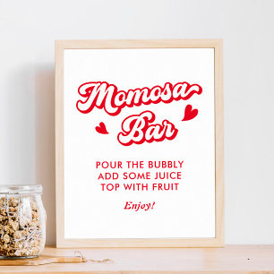 Poster Valentine Baby shower Momosa Bar