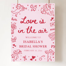 Valentine Love is in the Air Bridal Shower Welcome