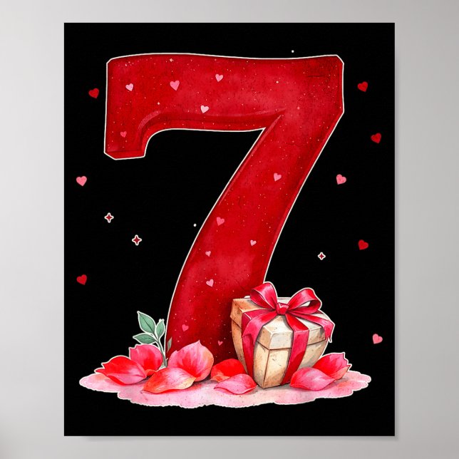 Poster Valentine’s Day 67 Filled With Heart Funny Six Sev (Devant)